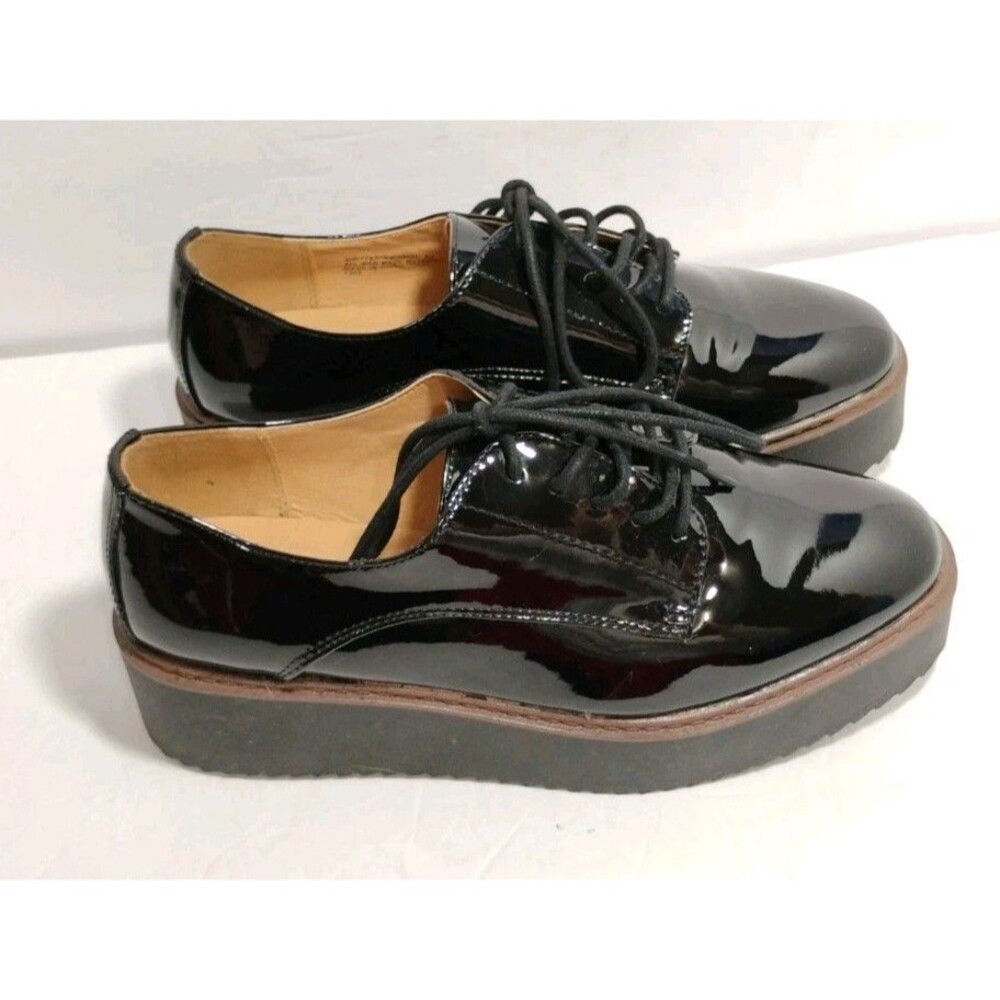 Madden Girl Written Shoes Womens 8M Black Patent Leather Platform - Picture 6 of 13